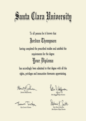 Buy Transcript Certificate from The Santa Clara University