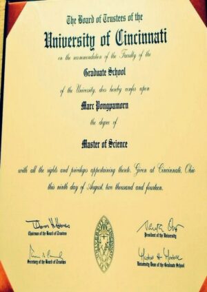 Buy Transcript Certificate from The University of Cincinnati