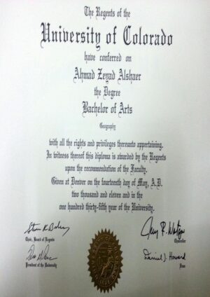 Buy Transcript Certificate from The University of Colorado Denver