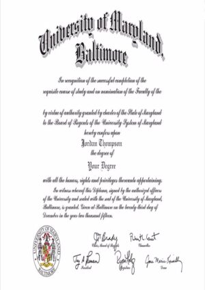 Buy Transcript Certificate from The University of Maryland, Baltimore